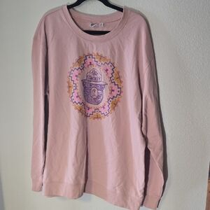 Cozy Pink Graphic Sweatshirt